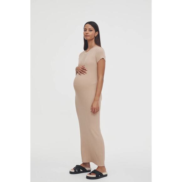 Legoe Heritage Formentera Ribbed Maxi Dress Sand Size 1 Medium NWT - Picture 1 of 8